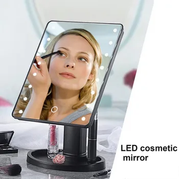 Kaasaskantav Suurus 22LED Naiste Näo Meik Peegel 360 Kraadise Pöörde Touch Induktsiooni Tabletop Kosmeetika Meik Peegel Uus Kuum