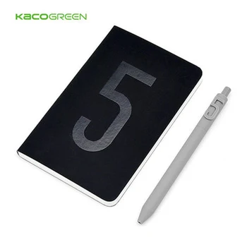 KACO A6 Sülearvuti 0,5 mm Must Tint Ülestõstetav Number Pliiatsi KACOGREEN Number Pliiatsi Hoidmine Kate Kaasaskantav Teataja Planeerija Konverents
