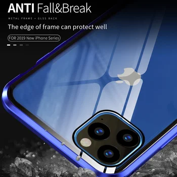 Karastatud Klaas Täielikult Katta Magnetvälja Kaitsva Flip Phone Case For iphone 12 Mini 12pro Max 5g 7 8 Plus X Xs 11 Pro Max SE 2020