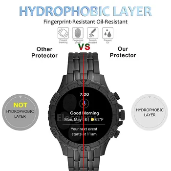 Karastatud Klaasist Fossiilsete Garrett HR Gen 5 Screen Protector Smartwatch kaitsekile sobib Mudelile FTW4038 4039 4040 4041 4042
