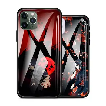 Karastatud Klaasist Telefon Case For iPhone Mini 12 11 Pro X XS Max XR SE 2020 7 8 6 6S Pluss Kaas Coque Fundas Naruto Itachi Uchiha