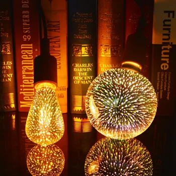 KARWEN 3D Edison LED Pirn Hõbe Pinnatud Klaas 220v A60 ST64 G80 G95 Puhkus jõuluehe Riba LED Lamp Lamparas Bombillas