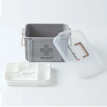Kasti First Aid Kit Korraldaja Plastist Ladustamise Mahuti Multi-Layer Meditsiin Kasti Põhjamaade Kodu Korraldamine Kastid