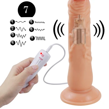 Kaugjuhtimispult Realistlik Dildo vibraator Naine G Spot Kliitori Masturbatsioon pehme Suur Peenis iminapp täiskasvanud Sugu Mänguasjad