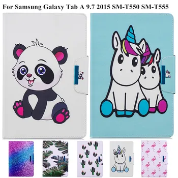 Kawaii Ükssarvik Kass Tableti Kate Kaitse Puhul Funda Samsung Galaxy Tab Juhul 9.7