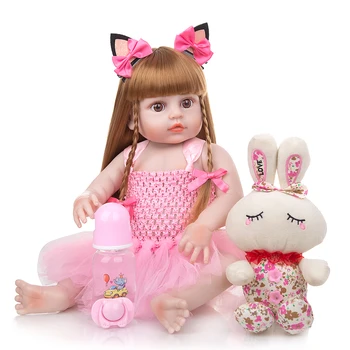 KEIUMI 19 Tolline Uuestisündinud Baby Doll Realistlik Täielikult Silikoonist, Keha Bebe Uuestisündinud Menina Veekindel Mänguasi Sünnipäeva jõulukinke