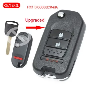 Keyecu Uuendatud Flip Remote Võti Fob 2+1 Nuppu 313.8 MHz T5 Kiip Honda 2002-2004 CR-V / 2003-2005 Civic (Si) / 2005 Element