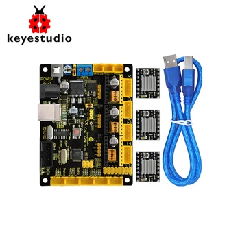 Keyestudio CNC V0.9A pardal+3tk 4988 Juhi W/jahutusradiaator + USB kaabel arduino CNC/laser engraving machine/kirjutamine robotid GRBL