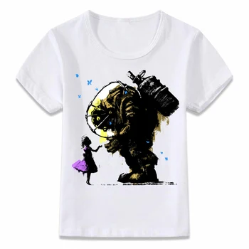 Kids T-Särk Bioshock Suur Issi ja Väike Õde Laste T-särk Poiste ja Tüdrukute Väikelapse Tee oal111