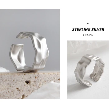 Kinel Autentne 925 Sterling Silver Ring Naine Ehted Fashion Avatud Reguleeritav Naine Sõrme Sõrmus Hõbe 925 Trahvi bijoux