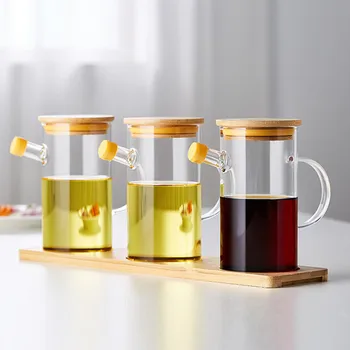 Klaas kvantitatiivne õli pudel, Jaapani lekkekindlad õli pudel, köök majapidamis-õli kastmega äädika pudel tank loominguline soja