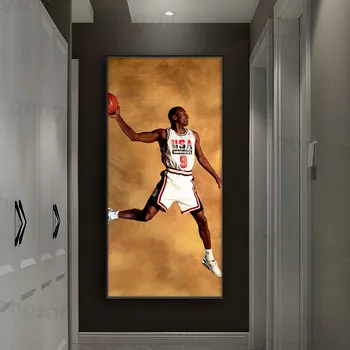 Kobe Bryant Lõuendile Maalimine Kuulus Korvpalli Superstaar Kunsti Plakat Kodu Kaunistamiseks Magamistoas Seina Pilt Kingitus Korvpalli Fännid