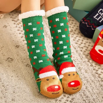 Kodus sussid Naine Christmas cartoon sussid magamistuba kudumise korrus sokid kingad naiste hubane palus sussid 2020 Uus