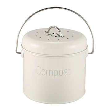 Komposti Bin 3L - Roostevabast Terasest Köögi-Komposti Bin - Köök Kompostri Toidu Jäätmed - Söe Filter
