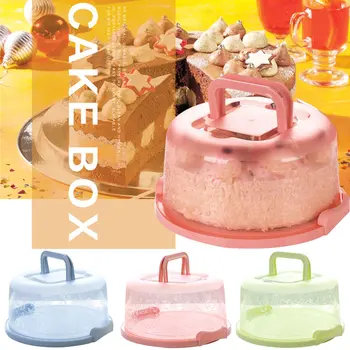 Kook Ladustamise Kasti Cake Box Cupcake Paagi Plastikust Ümmargune Kantav Vastupidav Pihuarvutite Sünnipäeva Köök Vahend Tihendi Riba Pulm