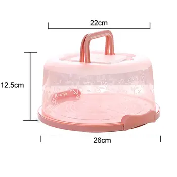 Kook Ladustamise Kasti Cake Box Cupcake Paagi Plastikust Ümmargune Kantav Vastupidav Pihuarvutite Sünnipäeva Köök Vahend Tihendi Riba Pulm