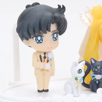 Koomiks Anime Sailor Moon Päris Eestkostja joonis Sailor Moon Chiba Mamoru Õnnelik Pulm Ver. PVC Joonis Mudel Lapsed Mänguasjad Nukk