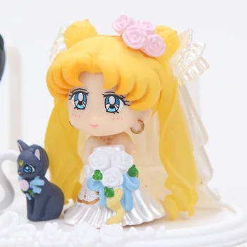 Koomiks Anime Sailor Moon Päris Eestkostja joonis Sailor Moon Chiba Mamoru Õnnelik Pulm Ver. PVC Joonis Mudel Lapsed Mänguasjad Nukk
