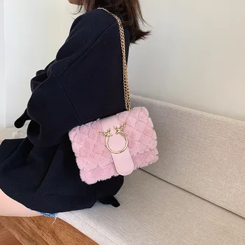 Kott naine messenger bag 2020. aasta uus palus mood teemant ketid väike ruut kott palus kott korea versiooni õlg