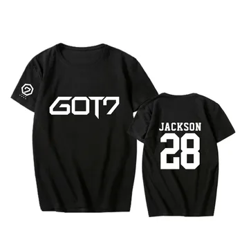 Kpop korea Fashion GOT7 JACKSON MARK JB JR. 2. Album LENNU LOGI Raske Teha Puuvill Tshirt K-POP T-Särgid T-särk PT324