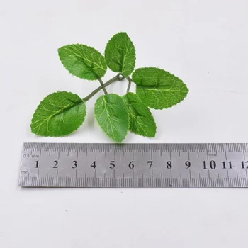 Kunstlik rohelised lehed, Roosi Lille aed diy pärg Jõulud leaf Pulmad Pruudi kimp teenetemärgi silk Lehestik Käsitöö