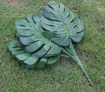 Kuum 10TK Kunstliku Troopilise Palmi Lehed Simulatsiooni Leaf Havai Pidu Jungle Beach Teema Poole Dekoratsioonid, Kodu, aed