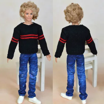 Kvaliteetne Käsitöö Vabaaja Kootud Kampsun Riided Barbie Poiss Ken Doll Top Coat Riided Mees-Nukk Riided Lapsele Mänguasja