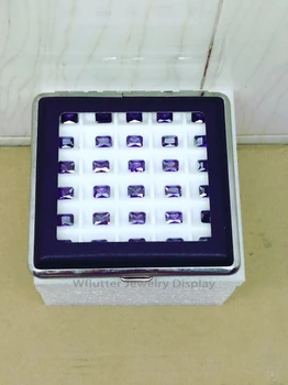 Kvaliteetsed Kunstnahast Gem Display Box 30 Rakkude Diamond Juhul, Kivi Kast Must Valge Silikageel Pad Gemstone Ripats Omanik