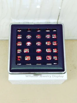 Kvaliteetsed Kunstnahast Gem Display Box 30 Rakkude Diamond Juhul, Kivi Kast Must Valge Silikageel Pad Gemstone Ripats Omanik