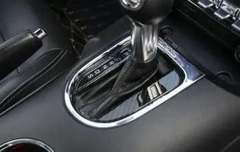 Käiguvahetuse Paneeli Katta Dekoratiivne Kleebis Sisekujundus Ford Mustang 2016 2017 2018 2019 ABS-Carbon Fiber Auto Tarvikud