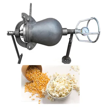 Käsi-cranked kahur mais popper vanamoodne pop corn puffing masin tulekahju popcorn tegija
