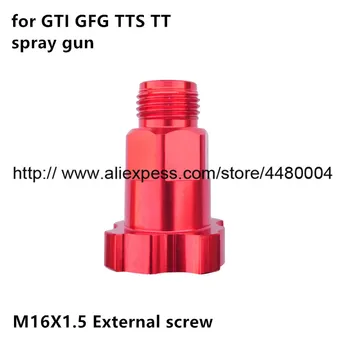 Kõik Spray gun pistik PPS spray gun cup adapter pot liigeste 16X1.5 spray gun ühekordselt mõõtekork