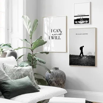 Kõnni Mees Kirjutusmasina Elu Hinnapakkumisi Seina Art Lõuend Maali Nordic Plakatid Ja Prindib Must-Valge Seina Pildid Elutuba