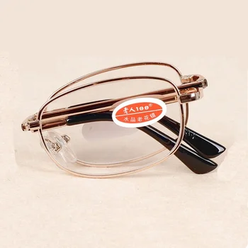 Kõrge kvaliteediga crystal kivi objektiivi lugemisel prille kandma-vastupidavad kokkupandavad lugemise prillid, mille klaasid juhul