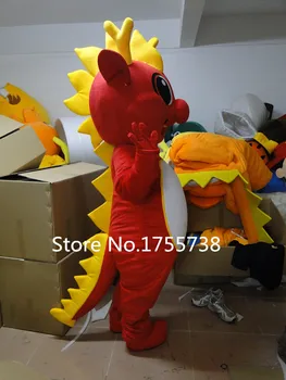 Kõrge kvaliteediga hot müük Punane Draakon maskott kostüüm vaba shipping rõivad
