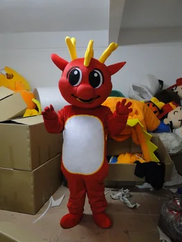 Kõrge kvaliteediga hot müük Punane Draakon maskott kostüüm vaba shipping rõivad