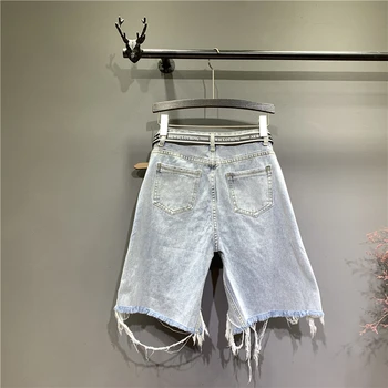 Kõrge Vöökoht Denim lühikesed Püksid Naiste Streetwear Auk Tutt Seksikas Lühikesed Teksad Naistele 2021 Suvel Vabaaja Lühikesed Püksid Suurus