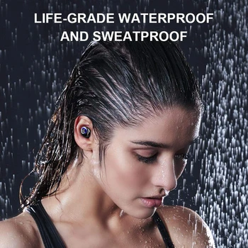 Kõrvaklapid Koos Mikrofoniga Bluetooth Kõrvaklapid Sport Traadita Earbuds Veekindel LED-Ekraan 8D HIFI Mobiiltelefoni Earbuds TWS