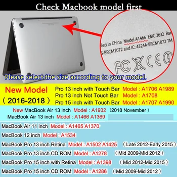Kõva PVC Macbook Air 13 Pro 13 15 Sülearvuti Puhul A1932 A1989 A1707 Marmor Mac book Air Pro Retina 11 12 13 15 Marmor Kate