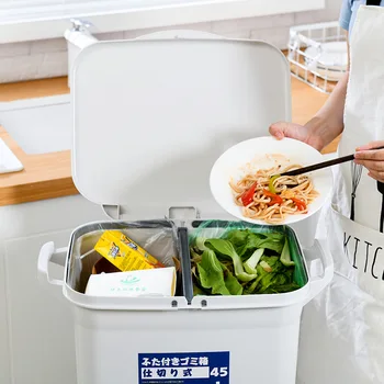 Köök Prügikasti (Recycle Bin) Sorteerimine Prügikasti Majapidamis-Kuiv Ja Märg Eraldamine Jäätmete konteinerisse Klassifikatsioon Prügikasti koos ratta