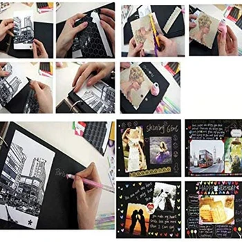 Külalisteraamatu fotoalbumeid Mälu Raamat DIY Jäägid Broneerida 30 Mustad Lehed Kohal Valentines Sünnipäeva Kingitus Pulma-Aastapäevaks
