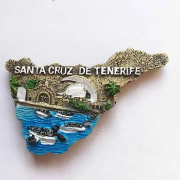 Külmkapp Magnet Decor Valencia 3D Kaardi Tenerife Saarel Hispaanias, Suveniirid, Turism Vaik Käsitöö Kingitused Ideid Home Decor