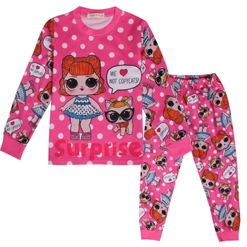 Lapsed L. O. L Pidžaama Sügis-Talv Tüdrukud Sleepwear Nightwear Beebi L. O. L Riided Loomade Cartoon Pajama Määrab Laste Pidžaamad