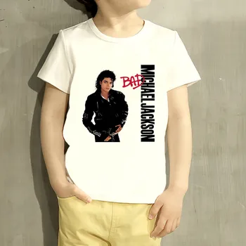 Lapsed Michael Jackson Bad Cartoon Disain T-Särk Poiste/Tüdrukute Rock N Roll Star Lühikese Varrukaga Topid Lastele Armas T-Särk,HKP5145