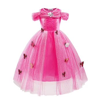 Lapsed Printsess Kleit Üles Liblikad Tüdrukud Kostüüm Tuhkatriinu Karneval Varustus Sünnipäeva Riided, Laste Poole Väljamõeldud Varjata