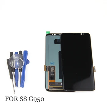 LCD SAMSUNG Galaxy S8 Ekraan S8 Pluss G950 G950F G955 G955F Puutetundlik Digitizer Assamblee vahendid