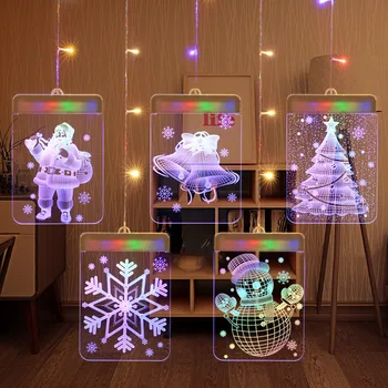 LED Night Light Rippuvad Jõulud Tuled Haldjas Tuled Santa Claus Lamp koos Äraveo Ukse-Akna-Puhkus Kaunistused Väljas