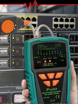 LED-näidik Anti-Interferentsi Kaabel tracker Pro'sKit MT-7029-C keerdpaar Pesa Detektor Tracker Telefon Traat tester