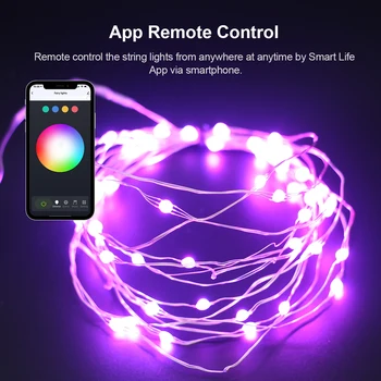 LED String Haldjas Tuled RGB Wifi Bluetooth String Valguse Festival Teenetemärgi kooskõlas Alexa Google ' i Kodu Smart Elu App