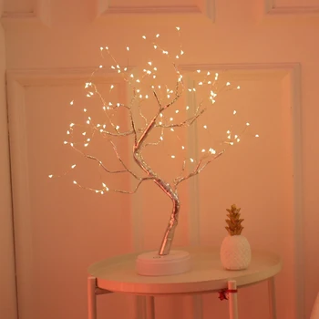 LED Tabel Lamp, Roosa Lill, Puu USB Öösel Tuled Kodu Kaunistamiseks LED Tabel Tuled Pooled Xmas Christmas Pulmad Magamistuba Decor